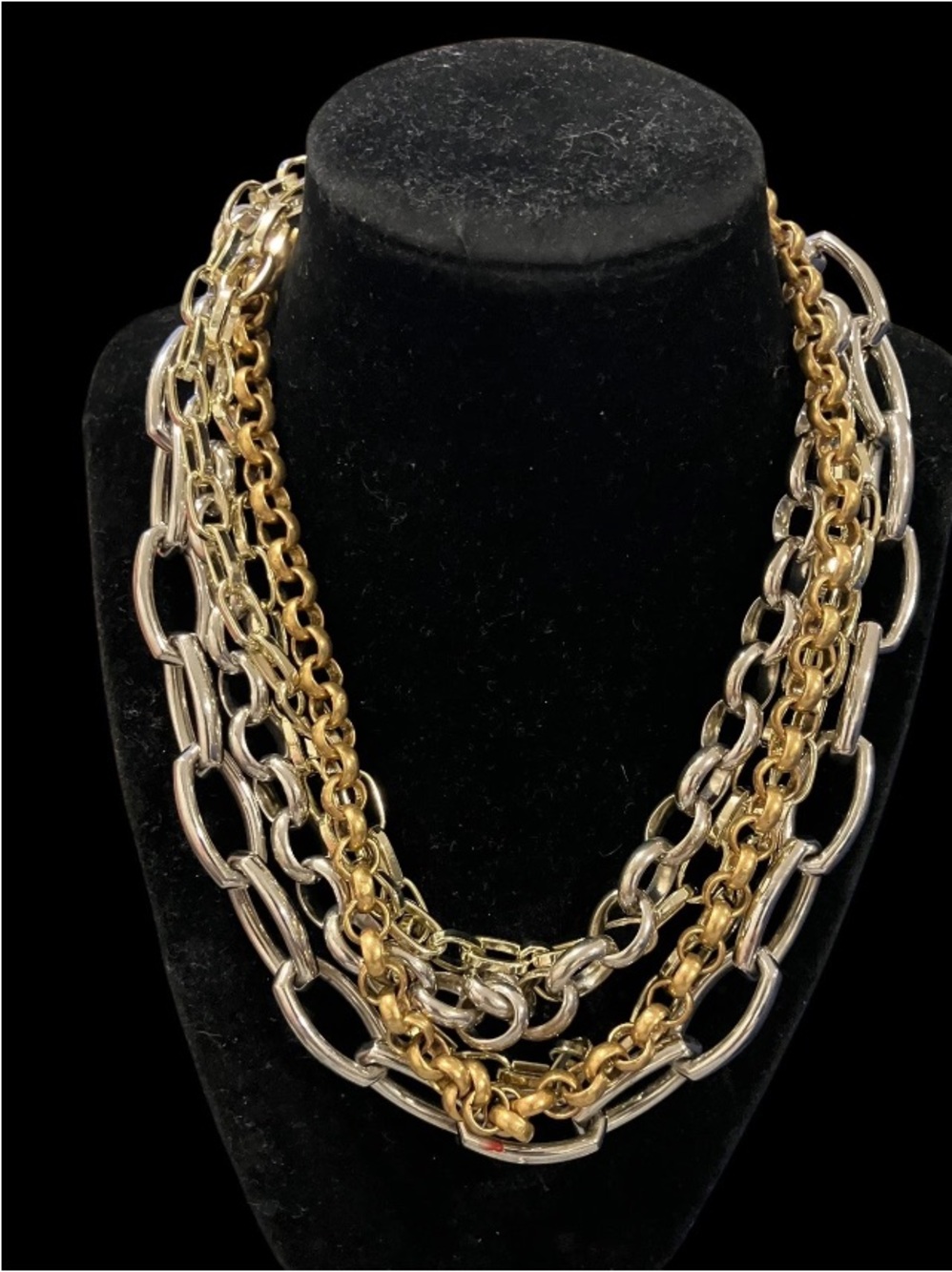 Kendra Scott Multi Stack Chain “Ryder” Mixed Metal Necklace heavy